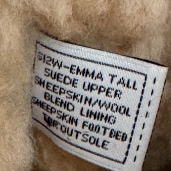 Bearpaw Emma Hickory Suede Mid Calf Sheepskin Wool Mukluks Winter Boots 7 Tall - Picture 10 of 11